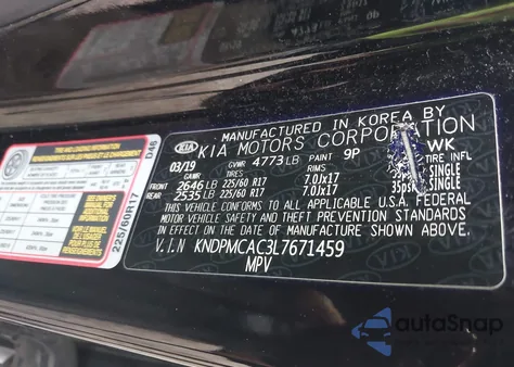 2020 Kia Sportage Lx from USA, damaged, VIN KNDPMCAC3L7671459